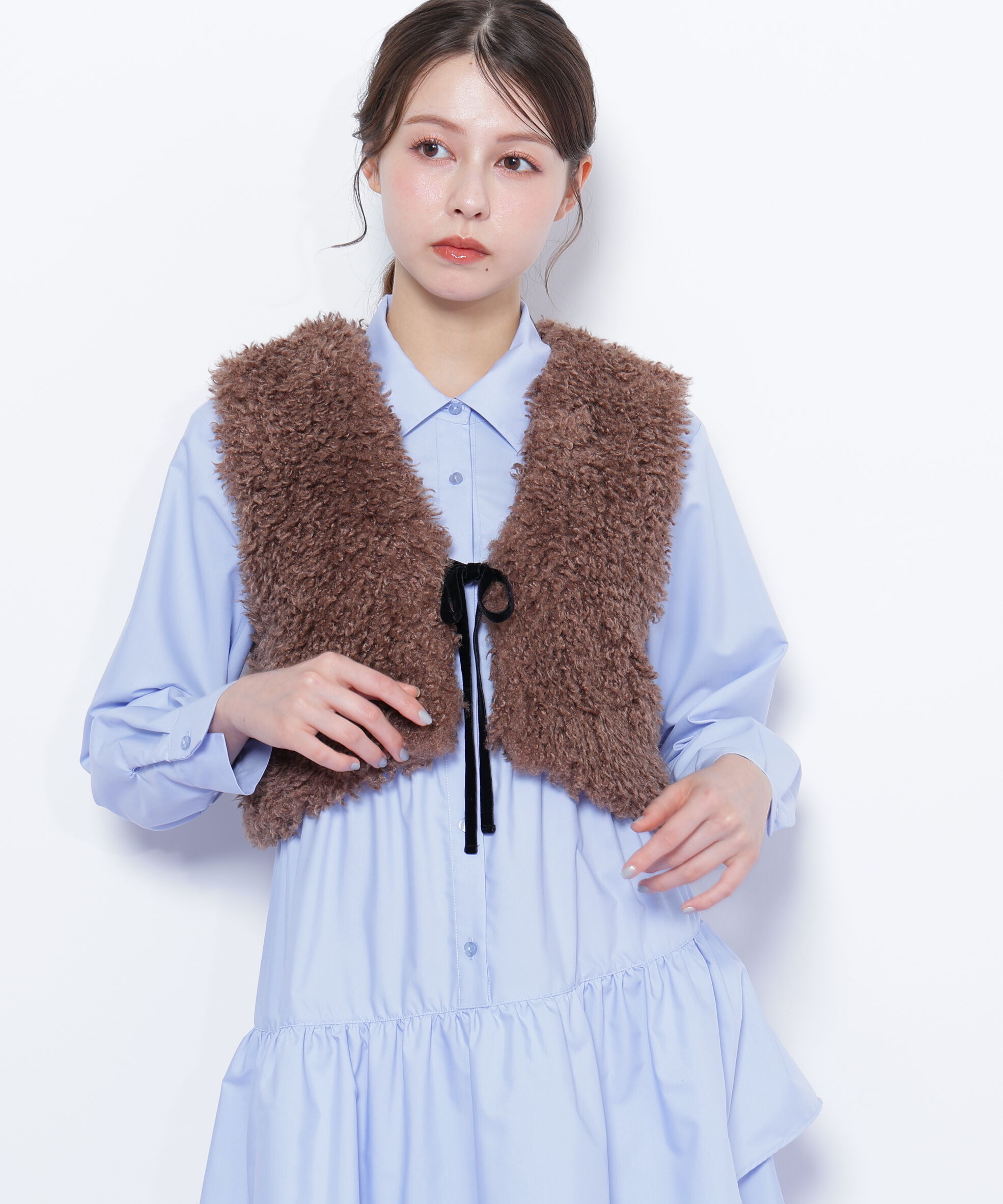  「リボン付きボアベスト」|その他|