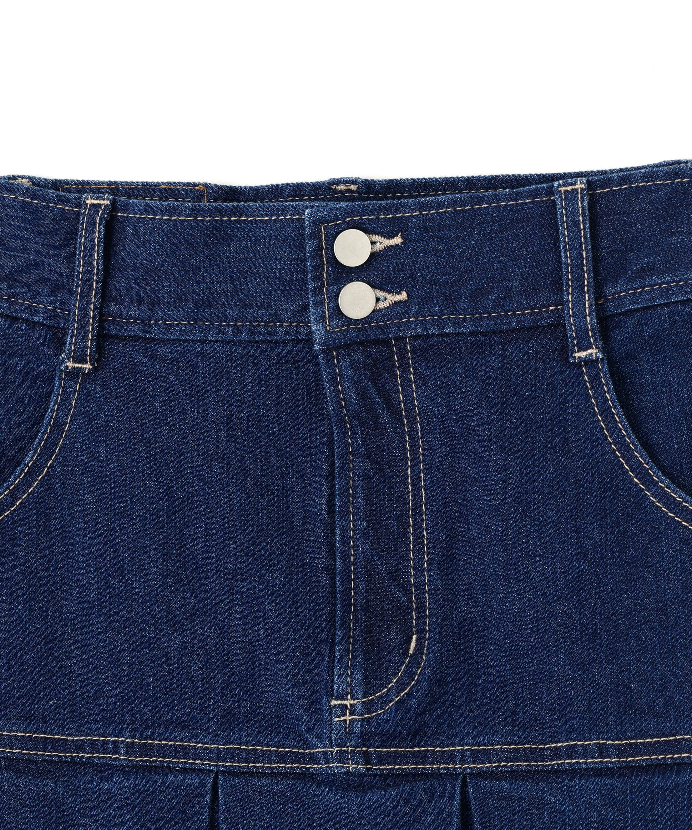  「ボックスプリーツデニムミニスカート」|スカート|