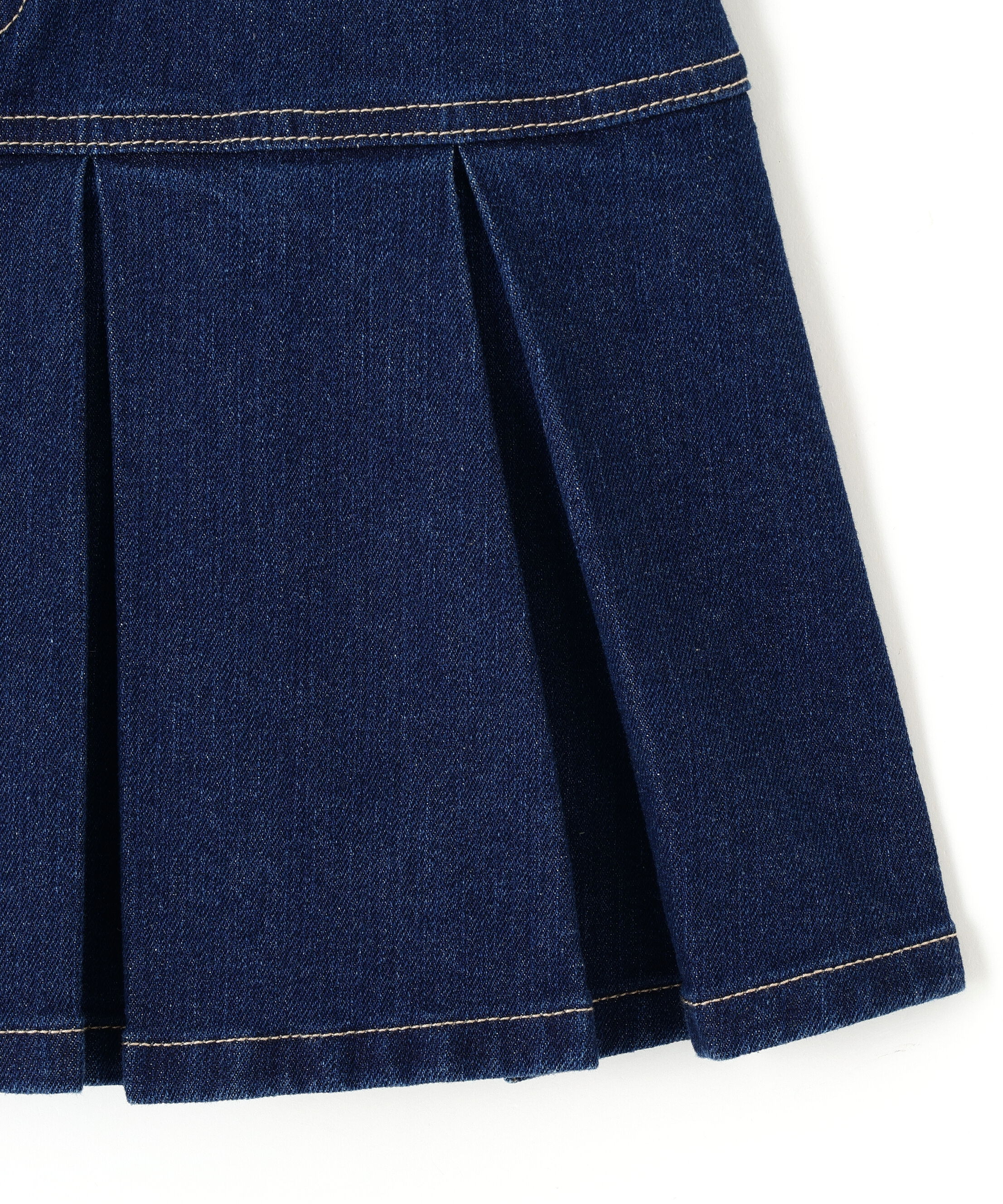  「ボックスプリーツデニムミニスカート」|スカート|