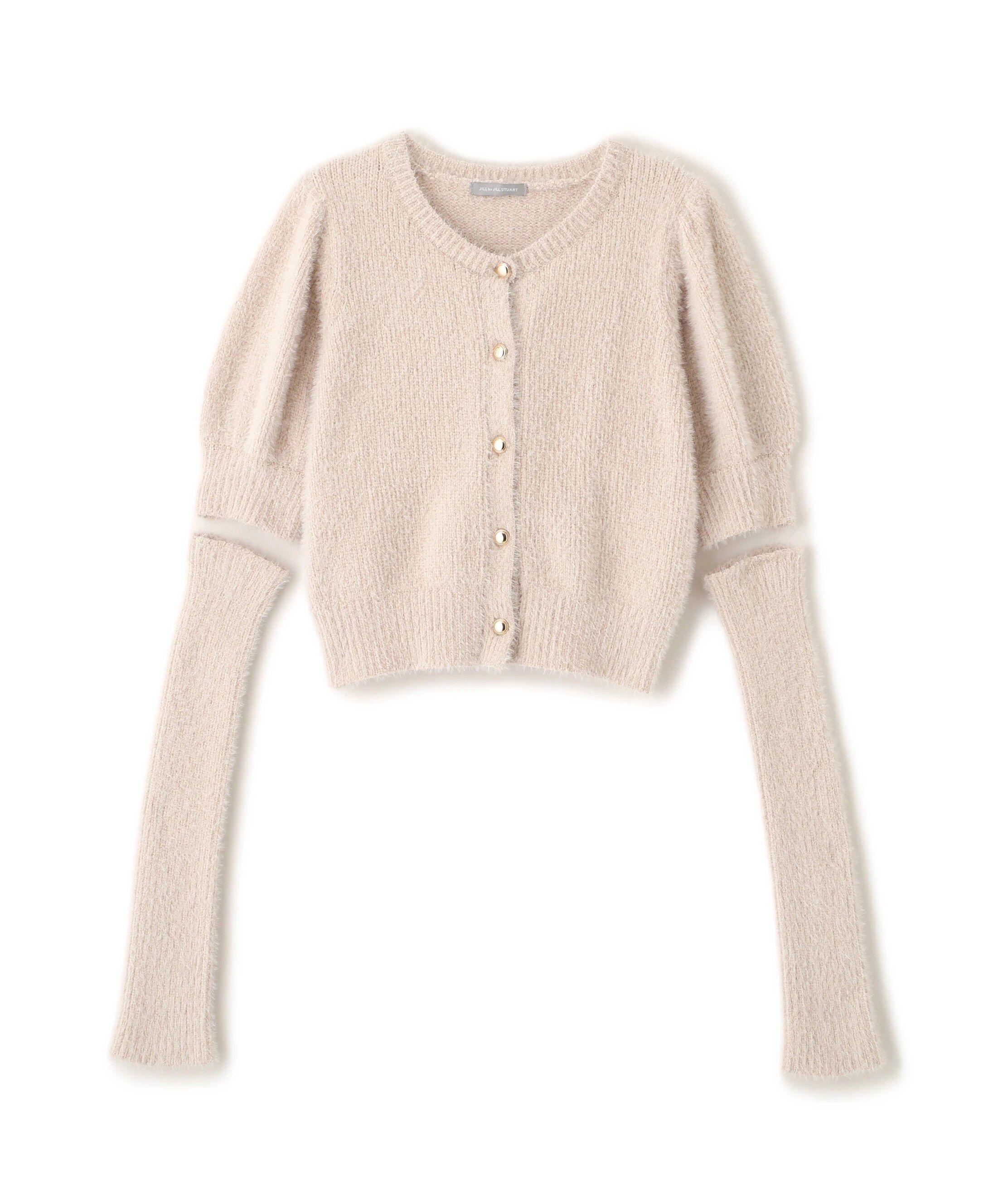  「アームウォーマー付きモールシャギーニット」|ニット・セーター|