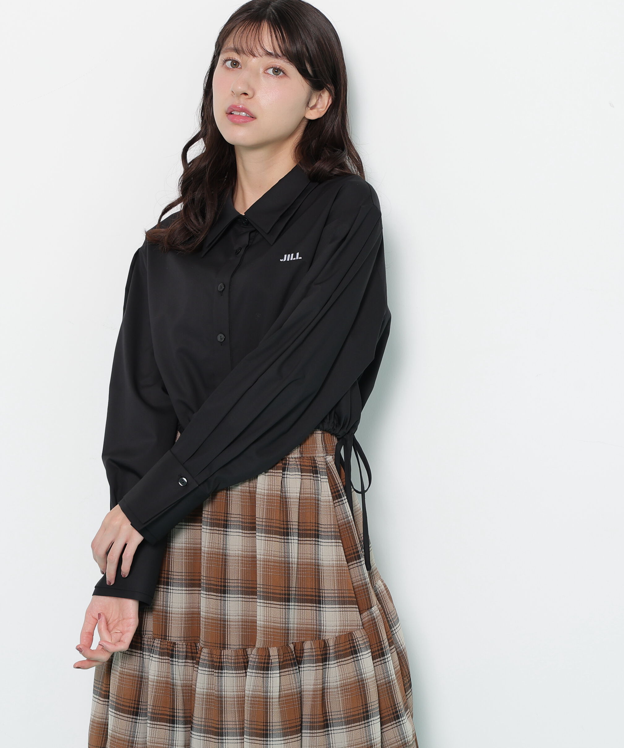  「サイドリボンダブルカラーシャツ」|シャツ・ブラウス|