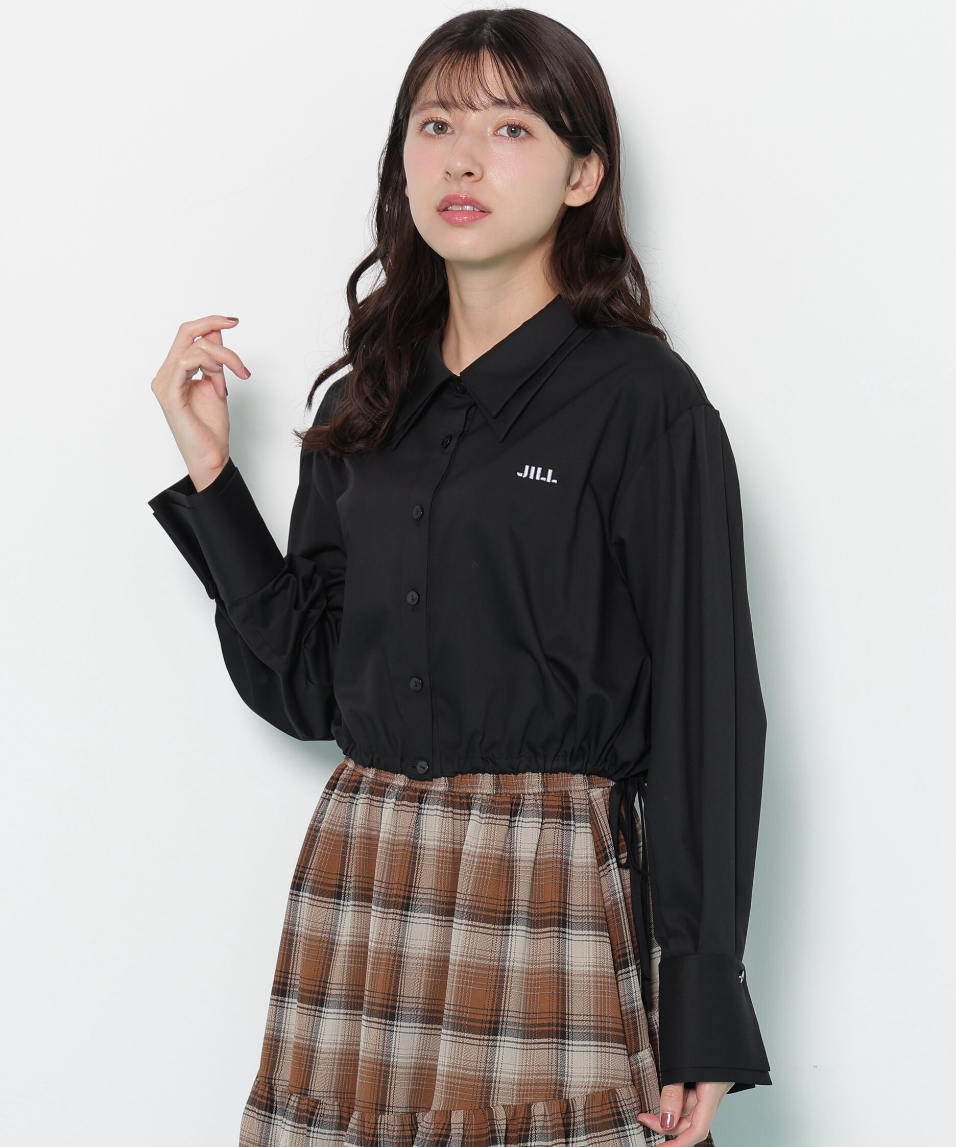  「サイドリボンダブルカラーシャツ」|シャツ・ブラウス|