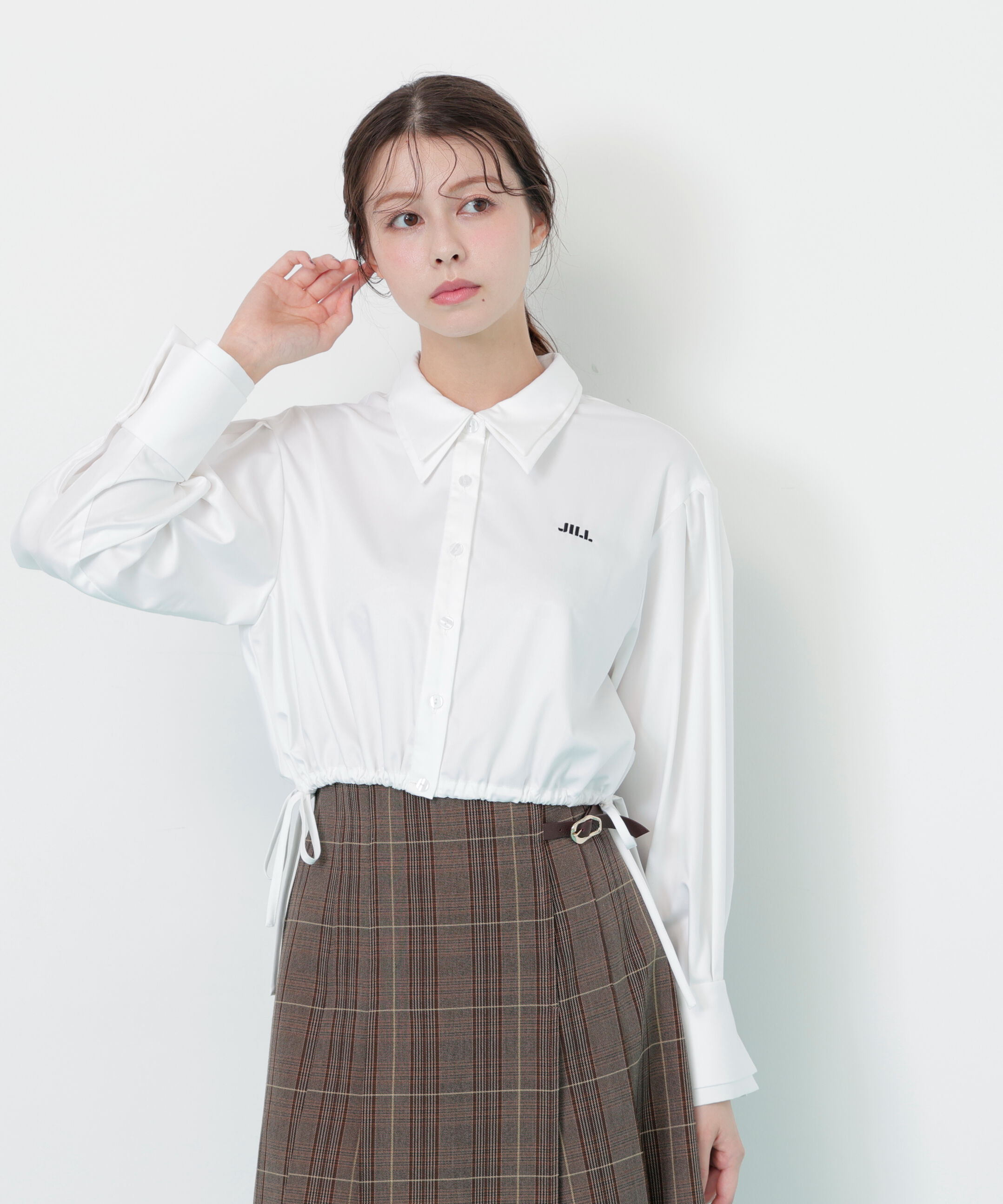  「サイドリボンダブルカラーシャツ」|シャツ・ブラウス|