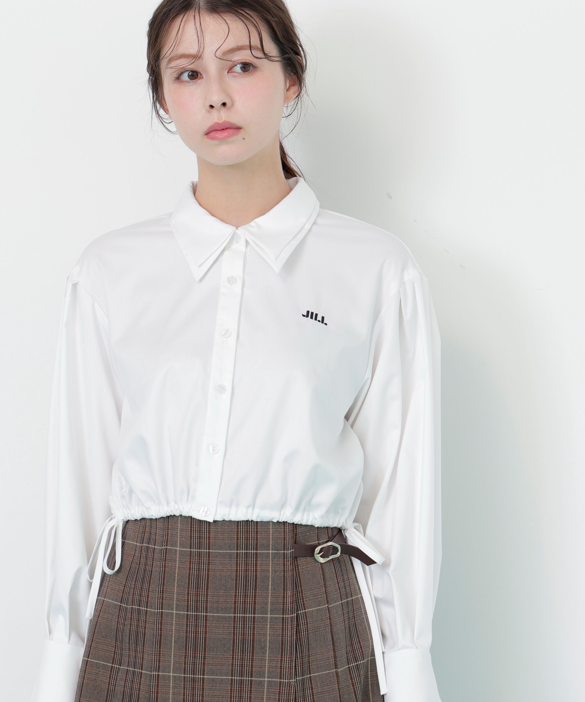  「サイドリボンダブルカラーシャツ」|シャツ・ブラウス|