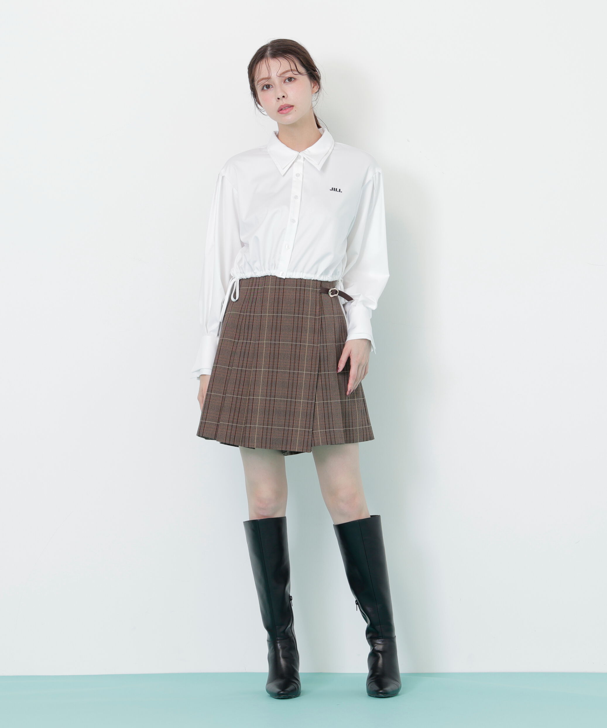  「サイドリボンダブルカラーシャツ」|シャツ・ブラウス|