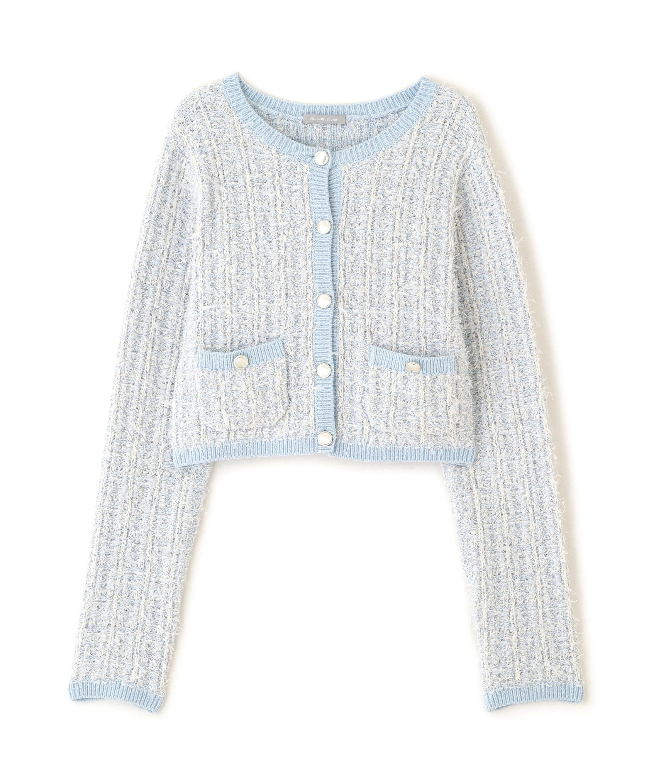  「ラメツイードニットカーディガン」|ニット・セーター|