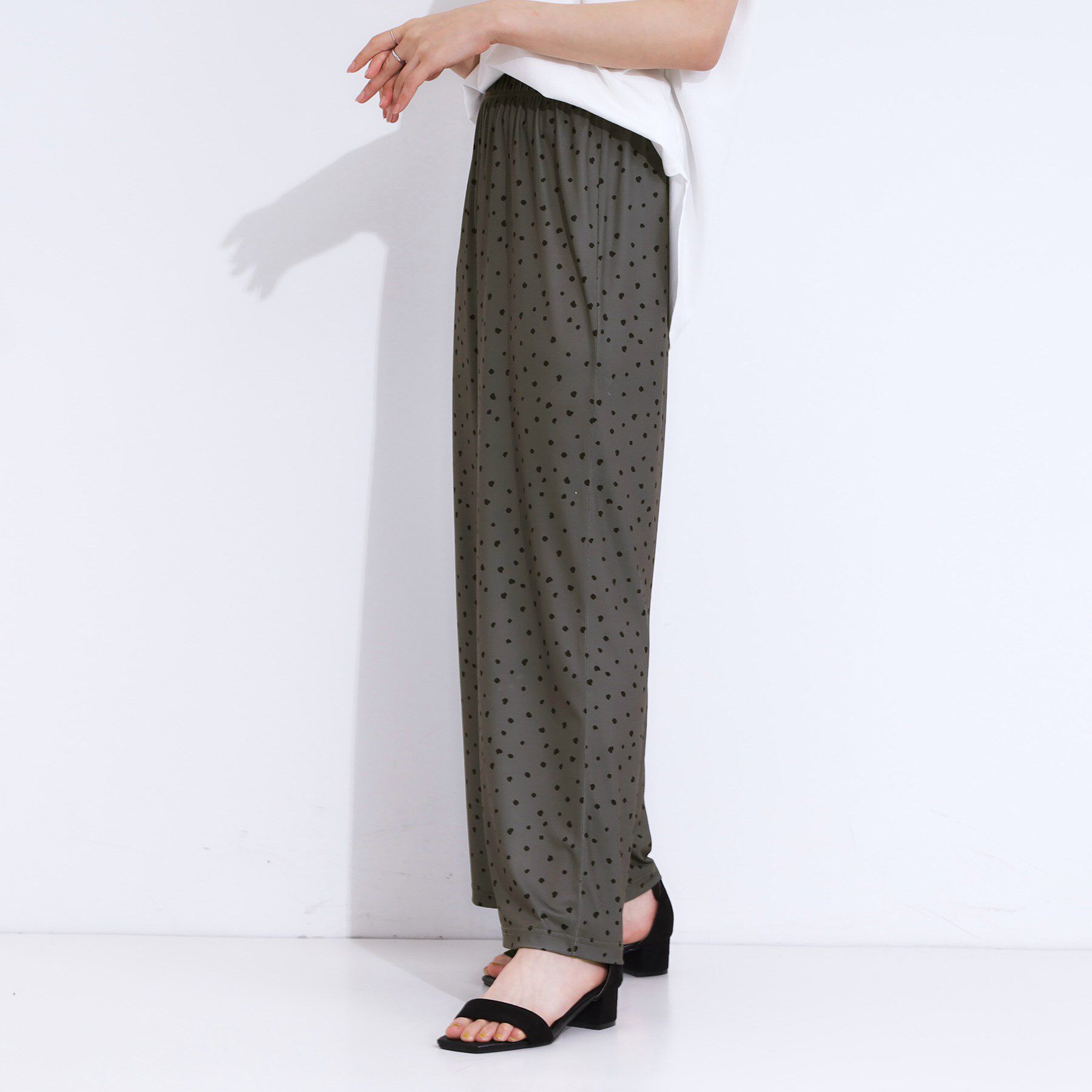 SHOO･LA･RUE「【S-LL/ひんやり/選べる2柄】大人のリラックスコーデに プリント柄パンツ」|その他|