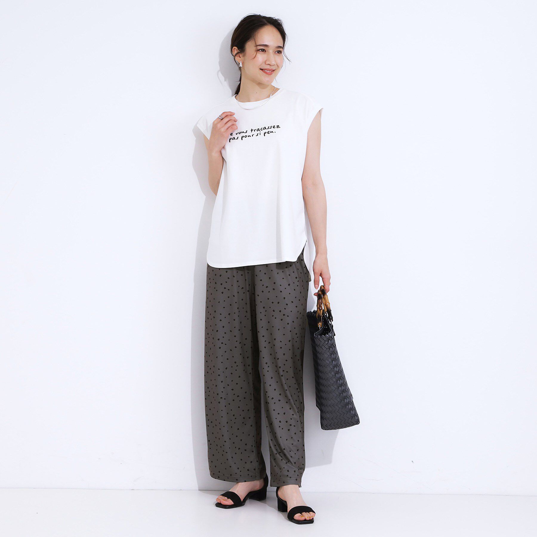 SHOO･LA･RUE「【S-LL/ひんやり/選べる2柄】大人のリラックスコーデに プリント柄パンツ」|その他|