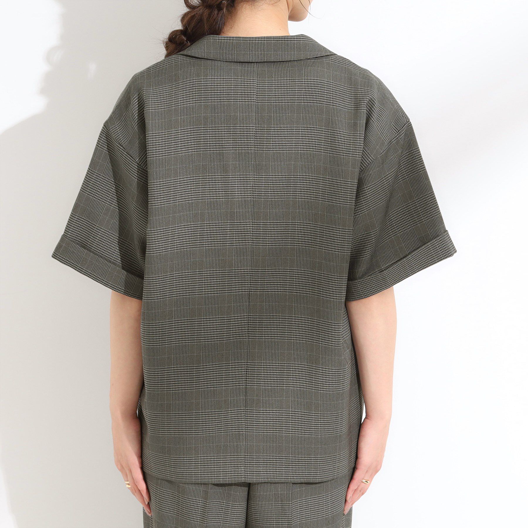 SHOO･LA･RUE「【S-LL/セットアップ可/洗濯後しわになりにくい】5分袖テーラードジャケット」|テーラードジャケット|