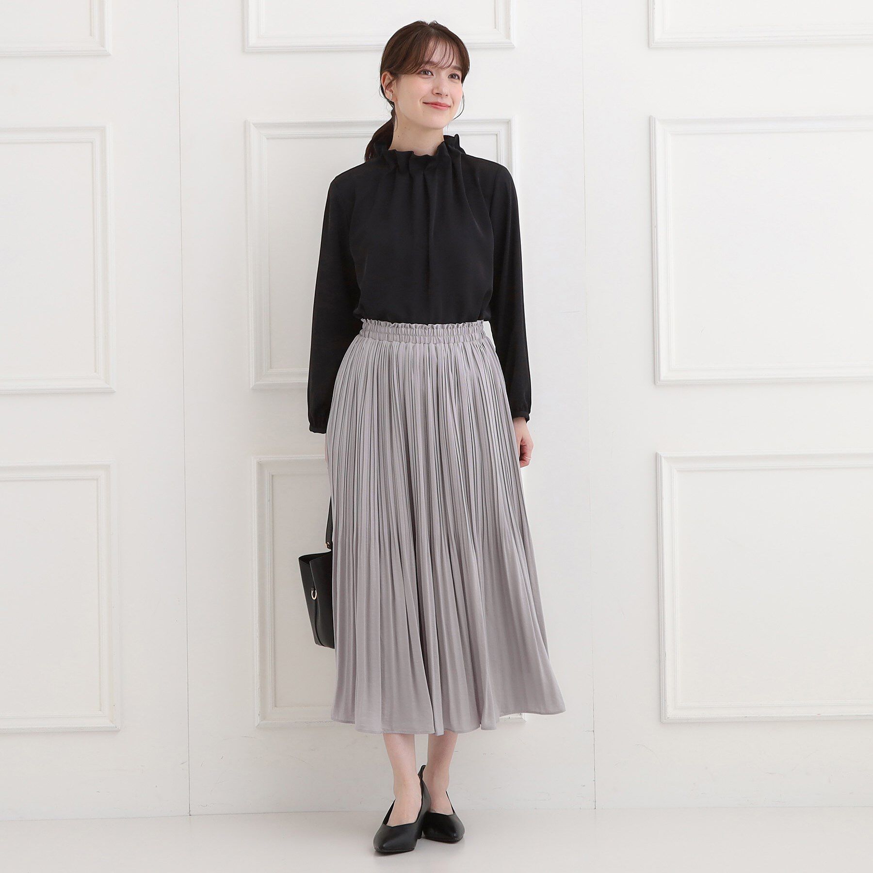 SHOO･LA･RUE「【洗濯機可/着丈選べる】軽やかプリーツスカート」|スカート|
