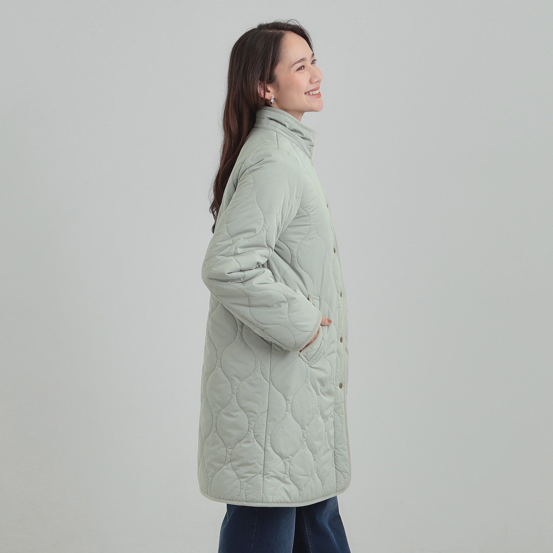 SHOO･LA･RUE「【撥水/フード取り外し可】冬に嬉しいこだわり満載 ひょうたん柄キルトコート」|その他|