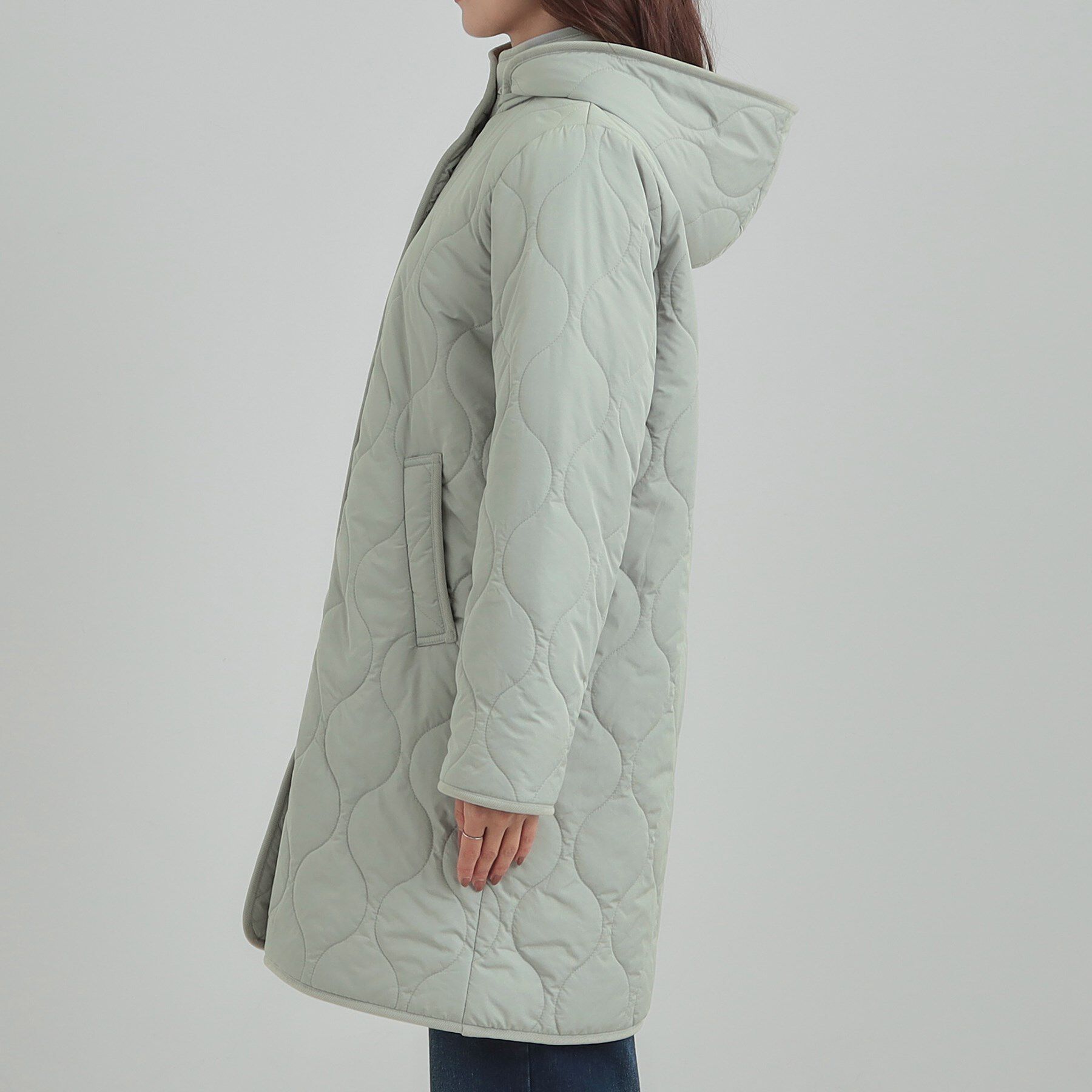 SHOO･LA･RUE「【撥水/フード取り外し可】冬に嬉しいこだわり満載 ひょうたん柄キルトコート」|その他|