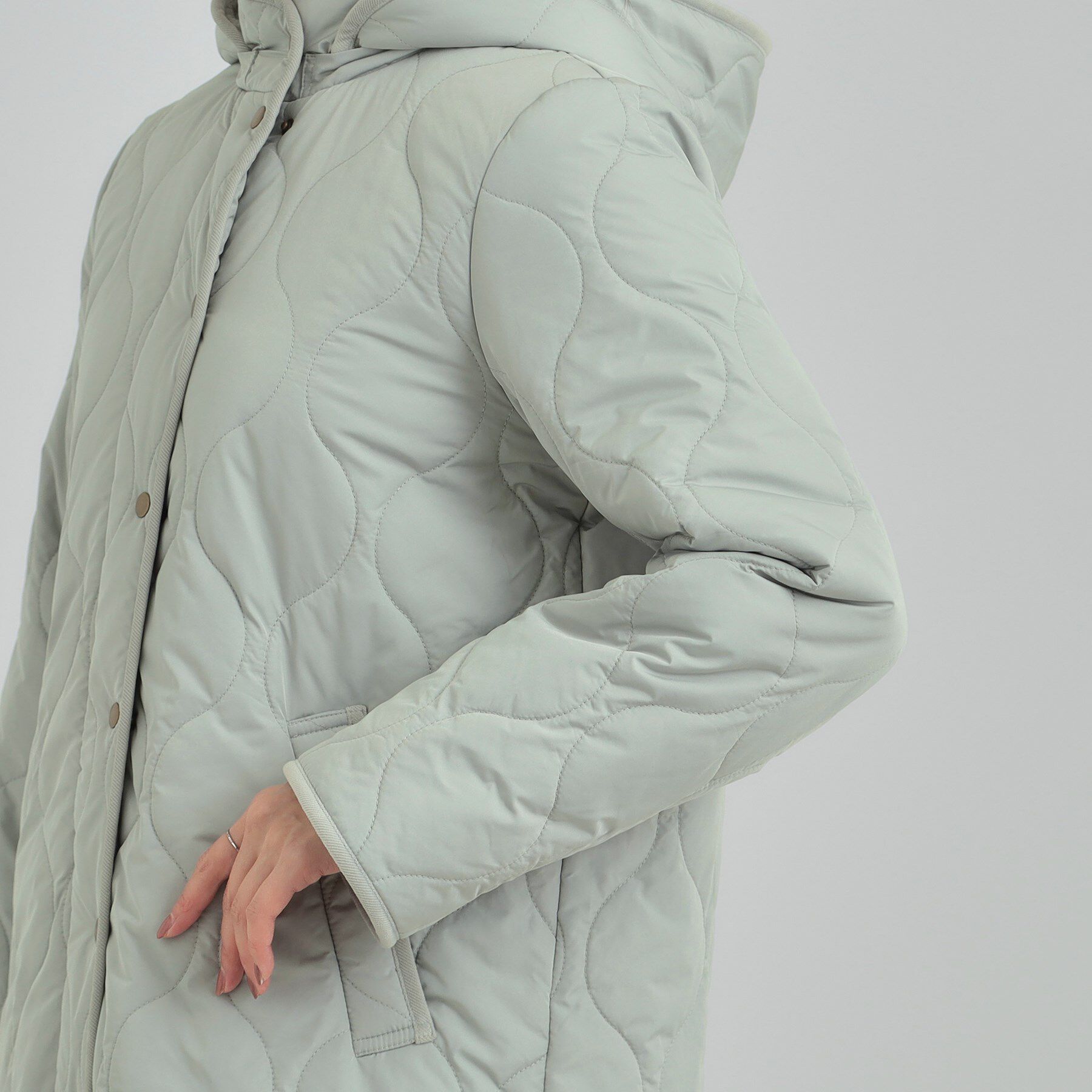 SHOO･LA･RUE「【撥水/フード取り外し可】冬に嬉しいこだわり満載 ひょうたん柄キルトコート」|その他|