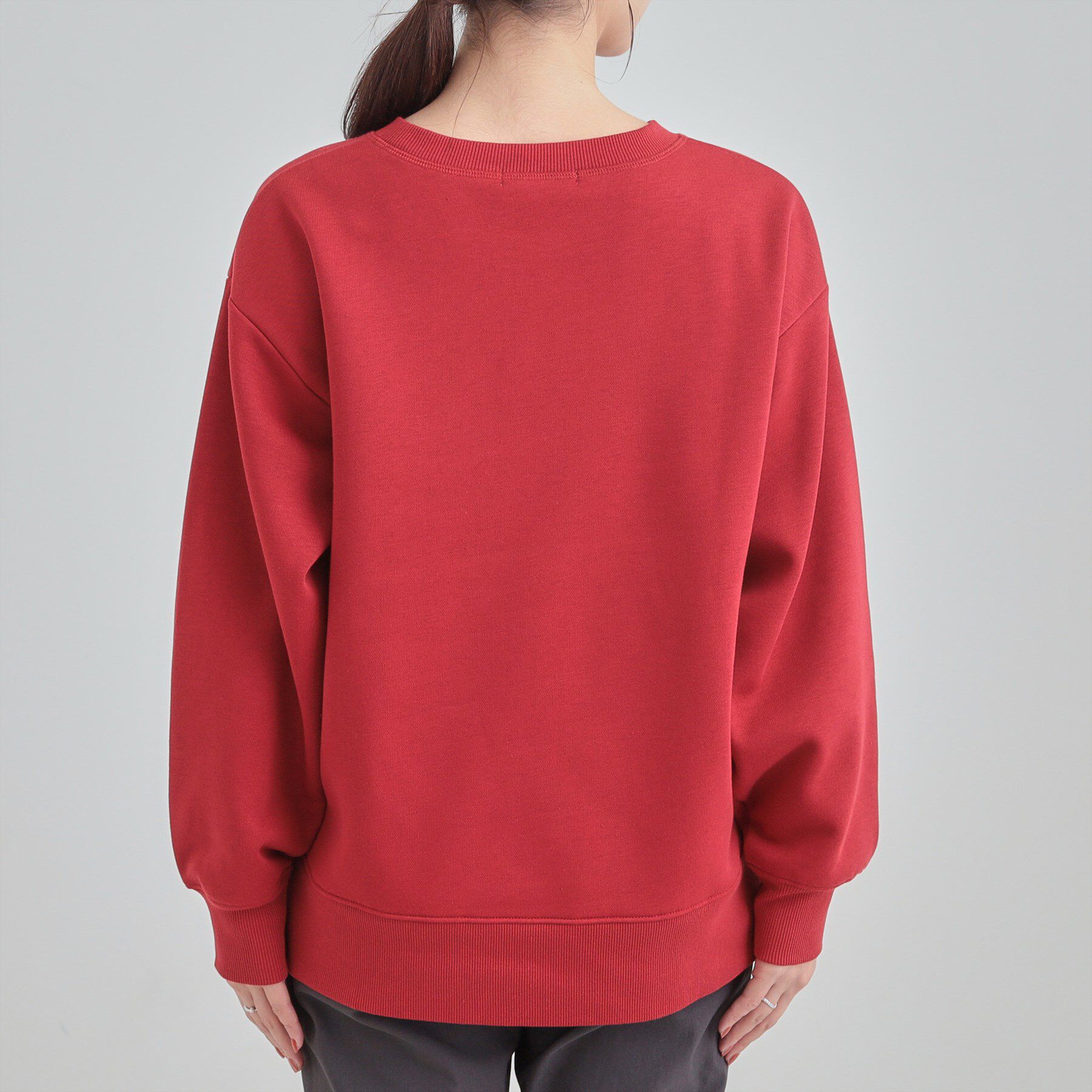 SHOO･LA･RUE「【あったか/S-LL】シンプルだから使いやすい ガゼット付き 裏起毛スウェット」|パーカー|