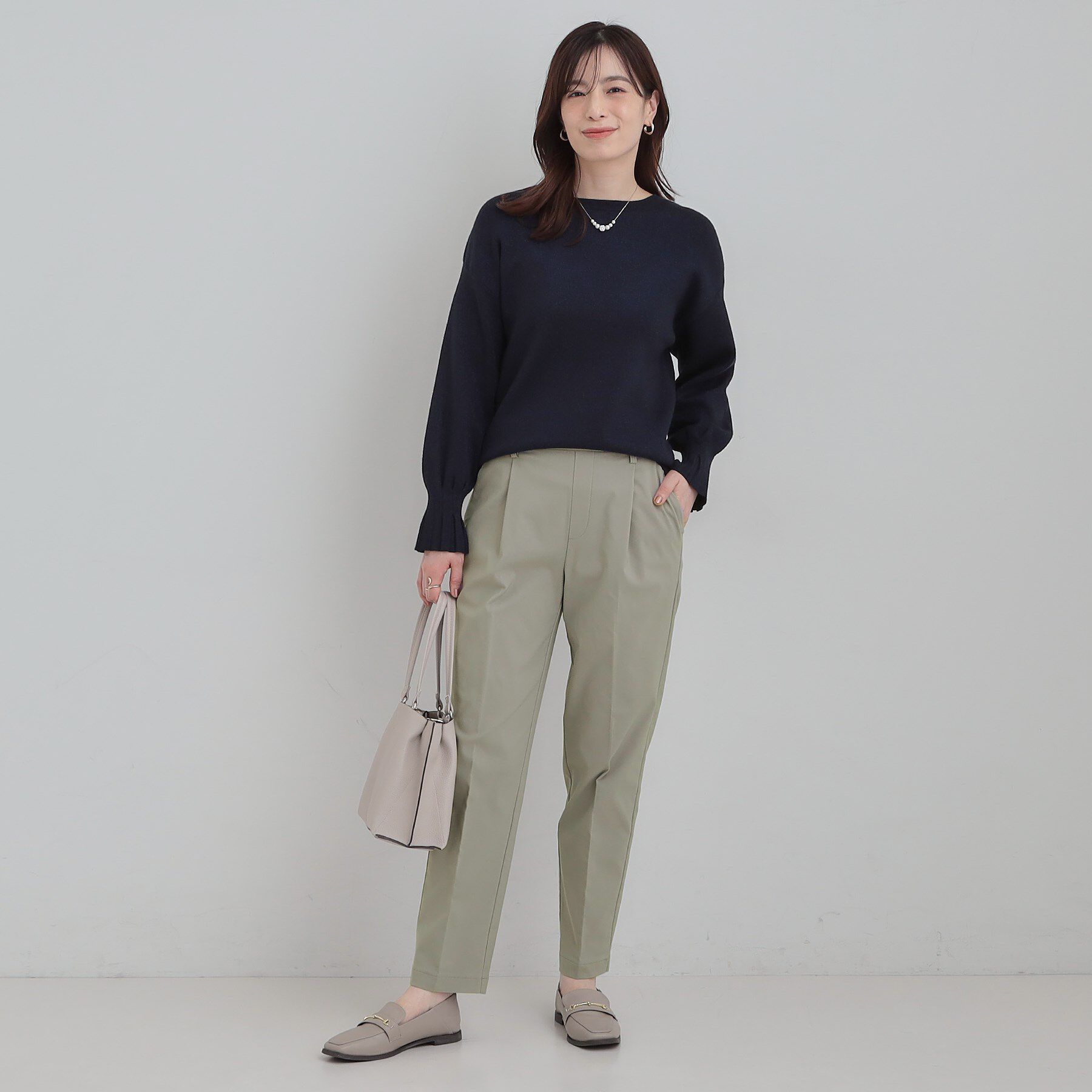 SHOO･LA･RUE「【洗濯機可/S-LL/あったか】すっきり上品に 裏起毛テーパードパンツ」|その他|