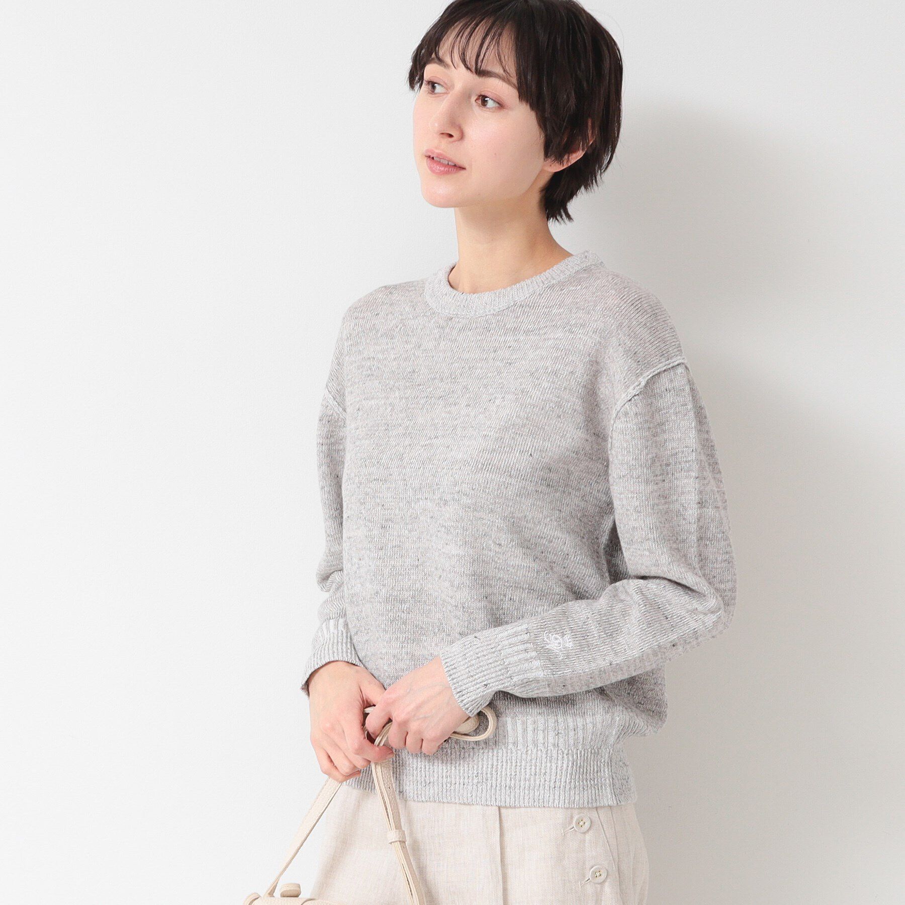 Dessin「【ユニセックス】コットンリネン杢ニット」|ニット・セーター|