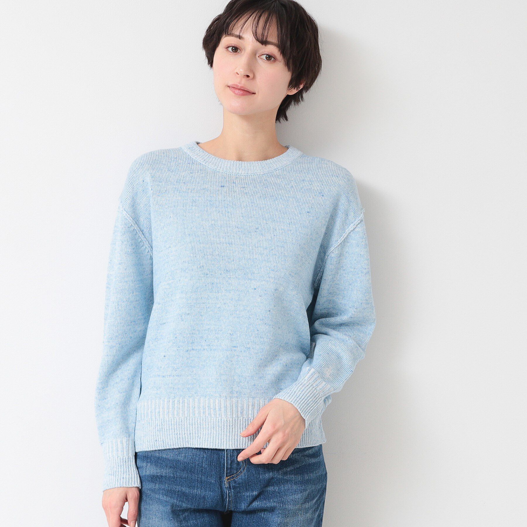 Dessin「【ユニセックス】コットンリネン杢ニット」|ニット・セーター|