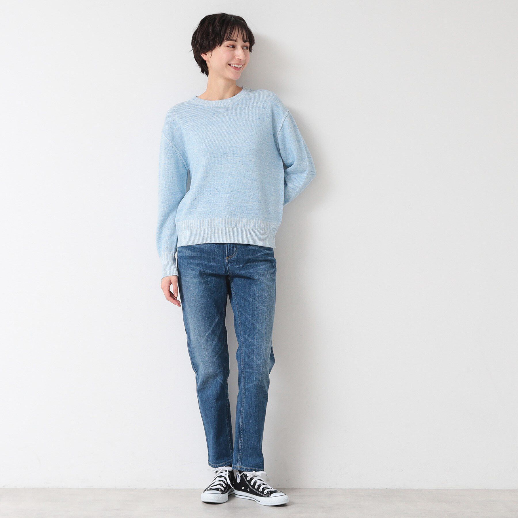 Dessin「【ユニセックス】コットンリネン杢ニット」|ニット・セーター|