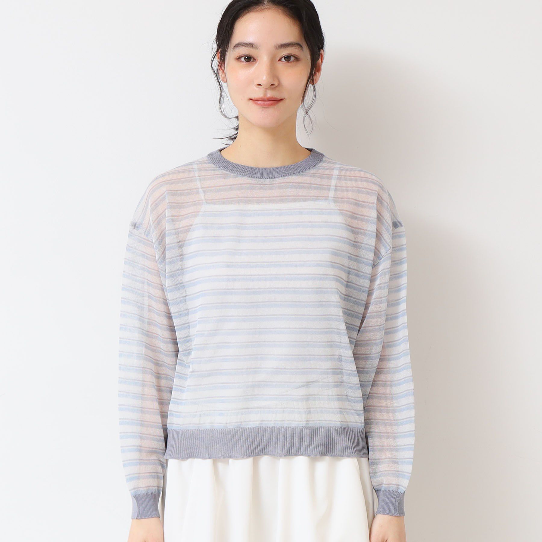 Dessin「【洗える】シアーカラ―ボーダーニット（S～L）」|ニット・セーター|