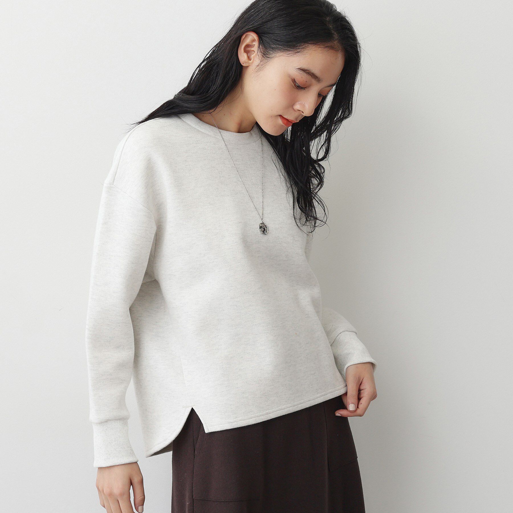 Dessin「【洗える】バックヘンリーソフトボンディングカットソー」|Tシャツ・カットソー|