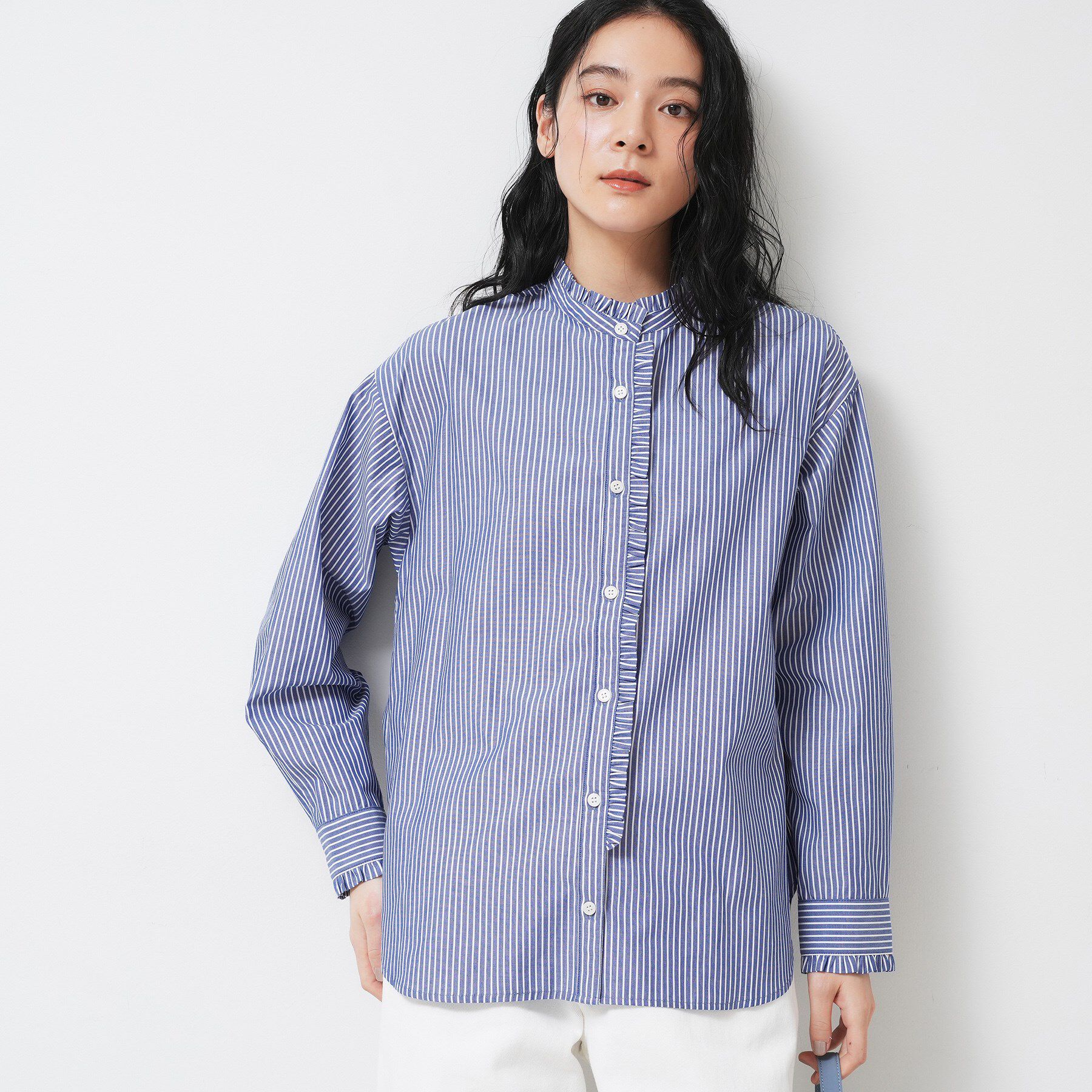 Dessin「【洗える】フリルネックブラウス」|シャツ・ブラウス|