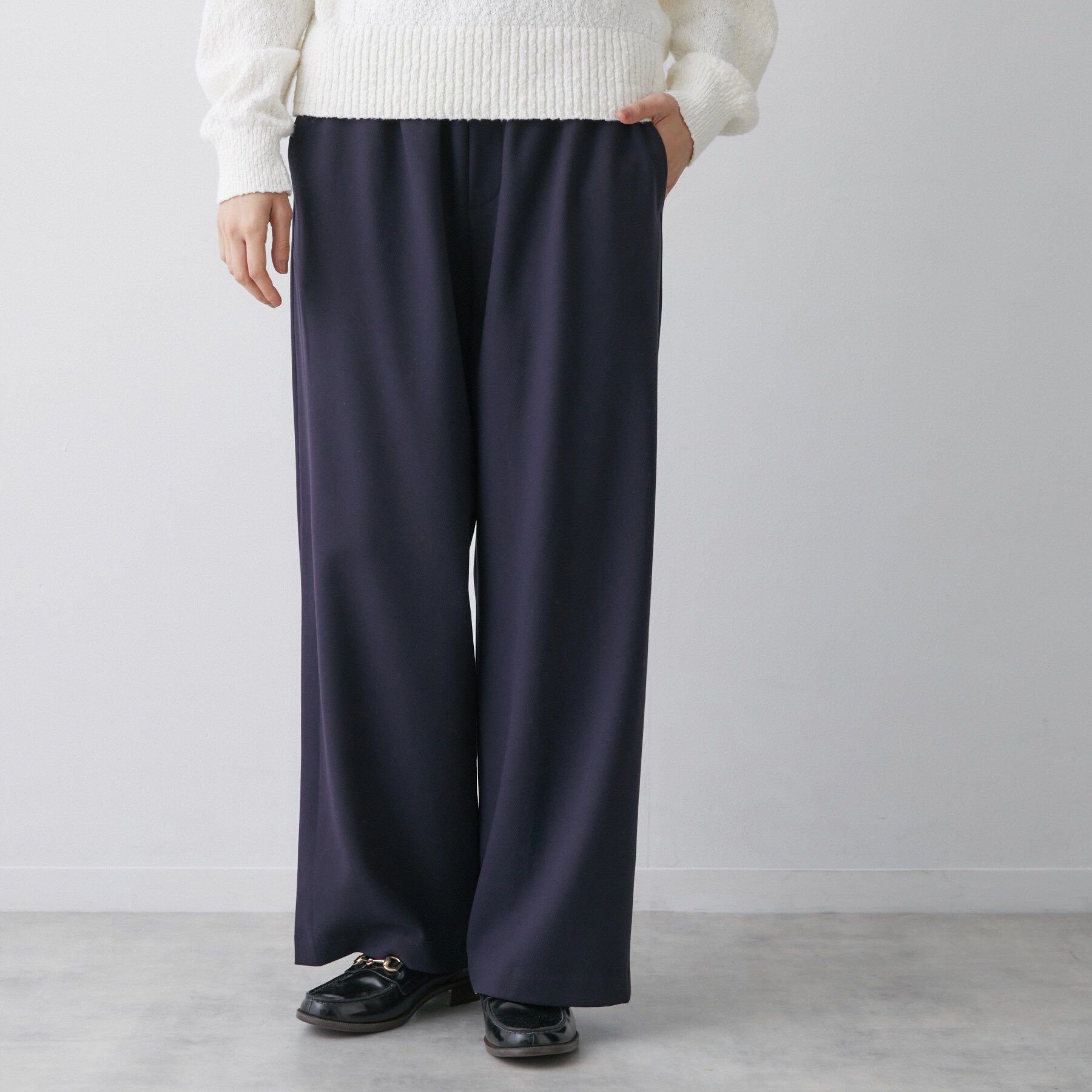 Dessin「【帯電防止/洗える】ストレッチツイルワイドパンツ」|その他|