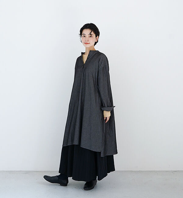 休日と詩「風まちロングシャツ」|シャツ・ブラウス|