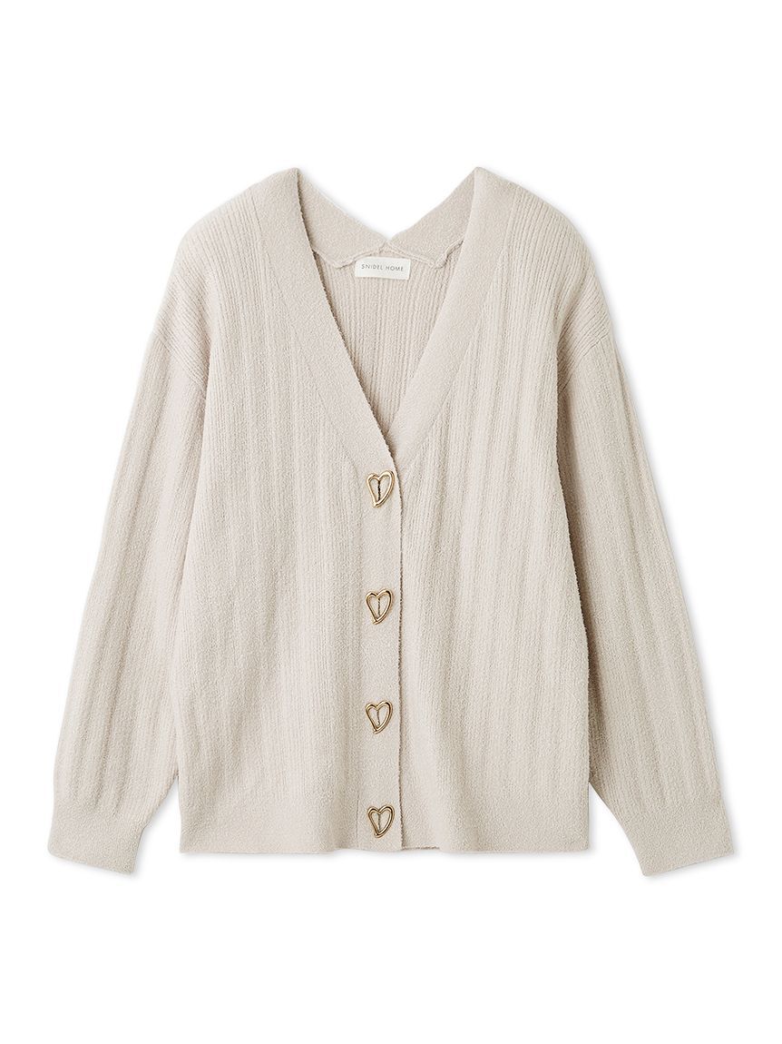 SNIDEL HOME「【WarmMisty】【吸湿発熱】 ハートボタンカーディガン」|ルームウェア|