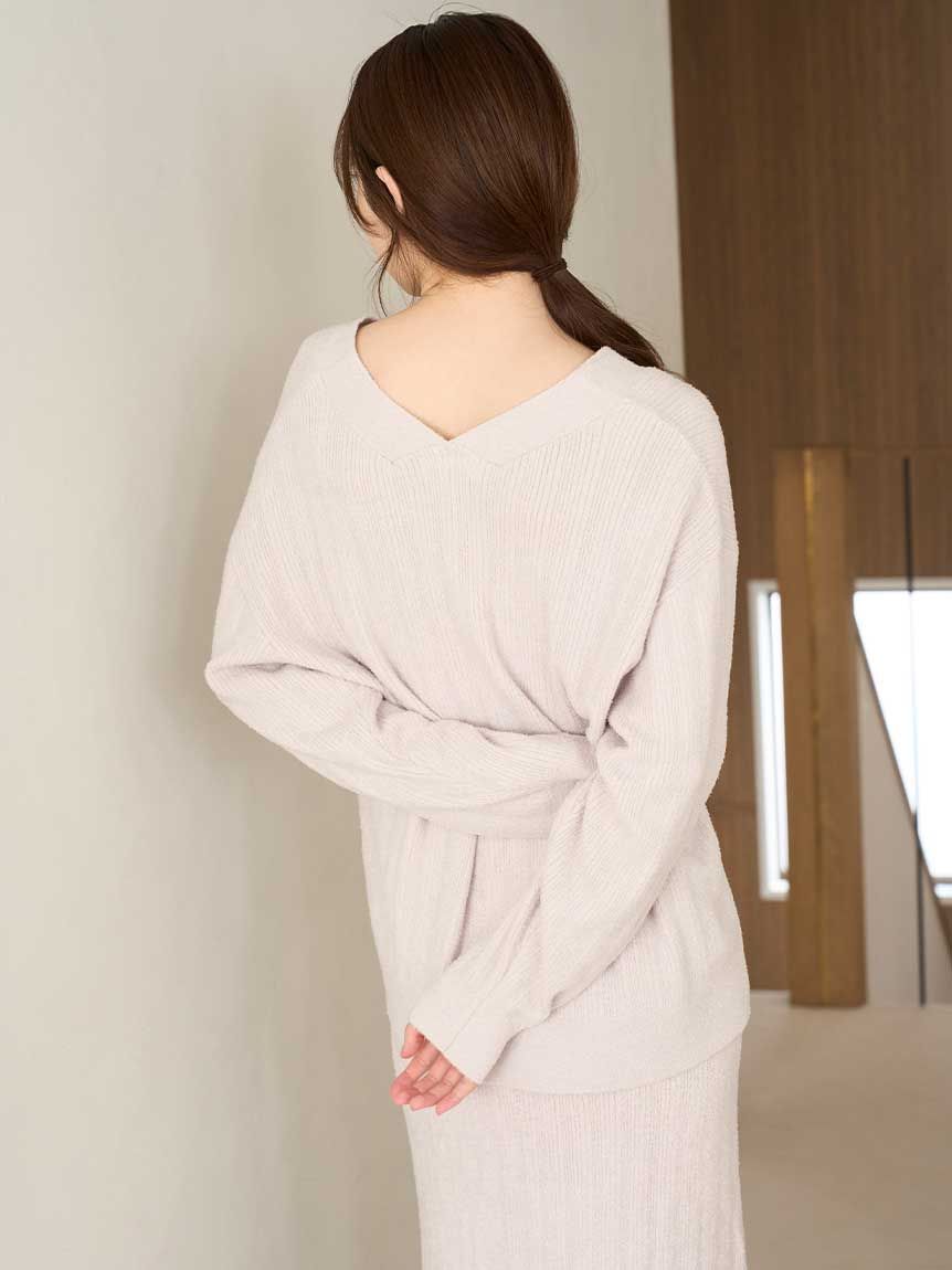 SNIDEL HOME「【WarmMisty】【吸湿発熱】 ハートボタンカーディガン」|ルームウェア|