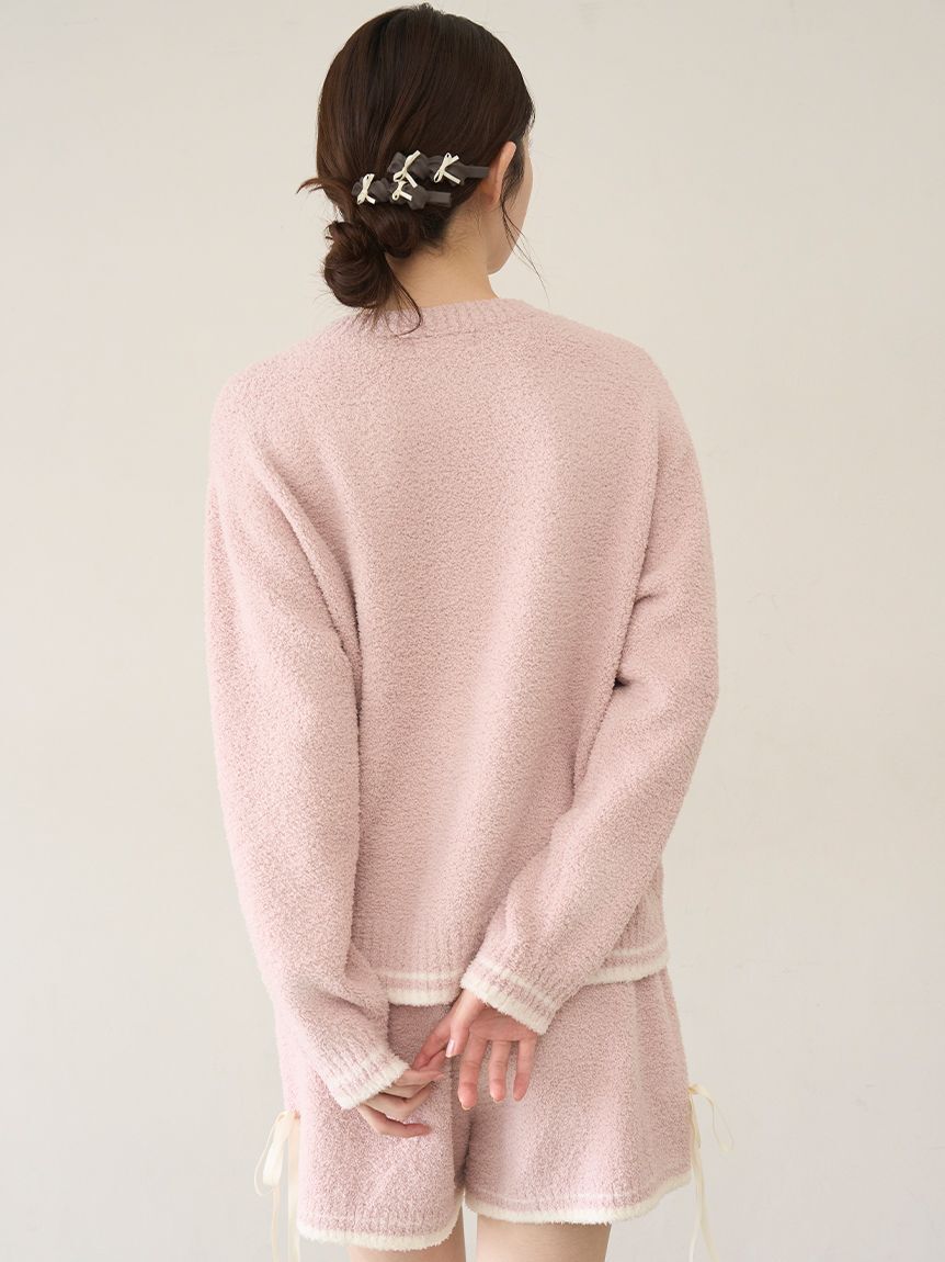 SNIDEL HOME「【WEB限定】【セット商品】リボンケーキジャガードニットプルオーバー＆ニットショートパンツ」|ルームウェア|
