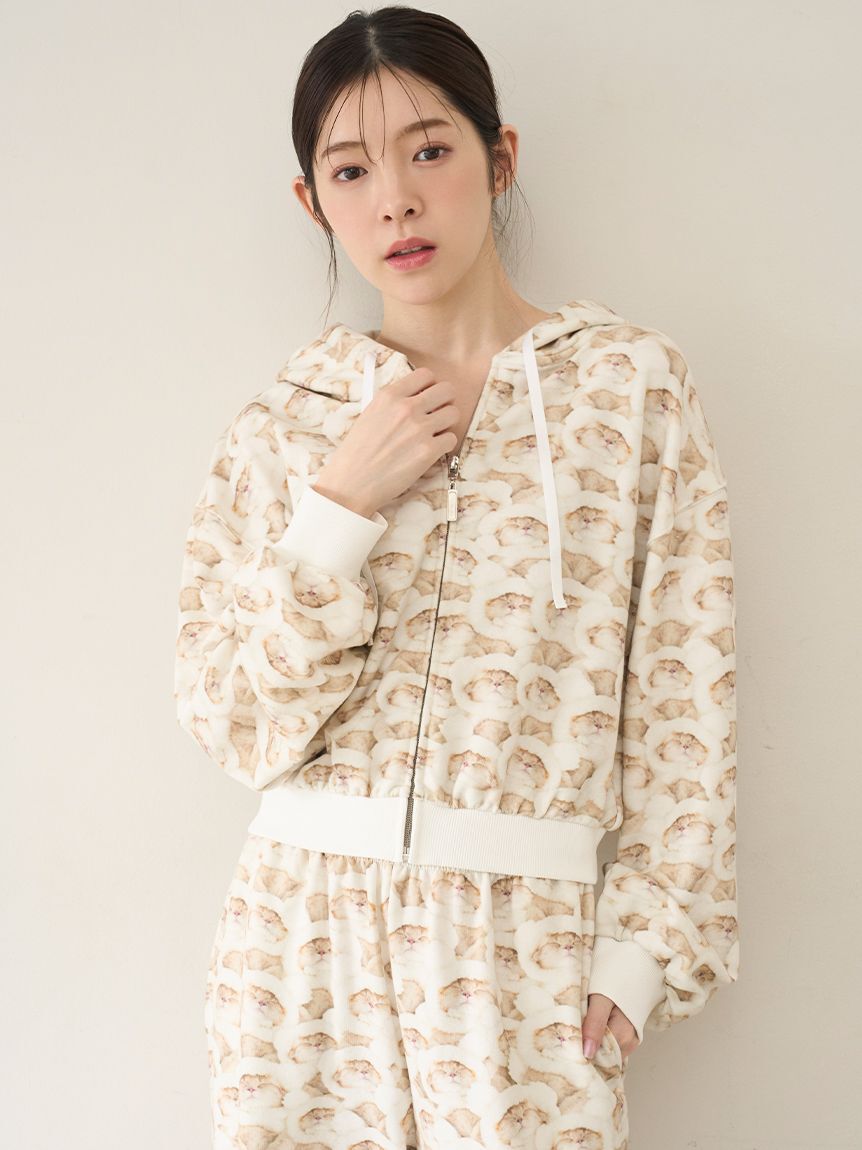 SNIDEL HOME「【KOROMO】ショートパーカー」|ルームウェア|