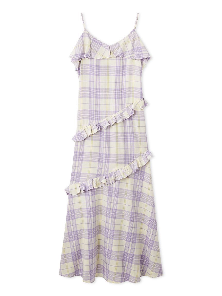 SNIDEL HOME「チェックフリルワンピース」|ルームウェア|