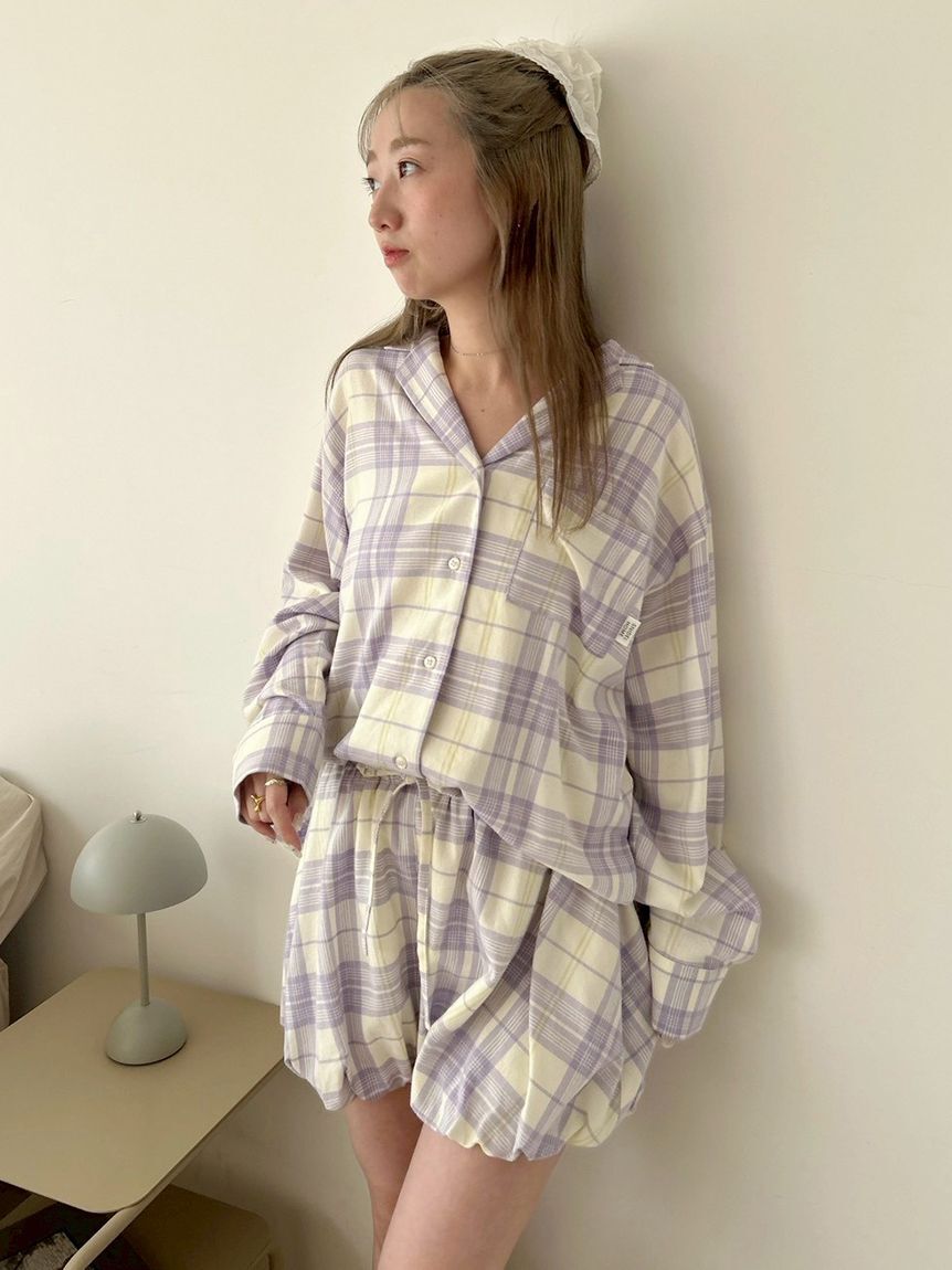 SNIDEL HOME「チェックバルーンパンツ」|ルームウェア|