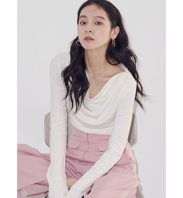 LAGUNAMOON「オフショルドレープ2WAYトップス」|Tシャツ・カットソー|