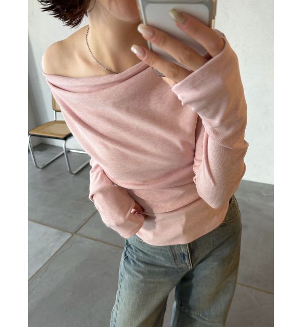 LAGUNAMOON「オフショルドレープ2WAYトップス」|Tシャツ・カットソー|