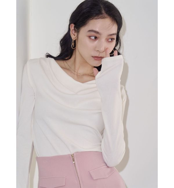 LAGUNAMOON「オフショルドレープ2WAYトップス」|Tシャツ・カットソー|