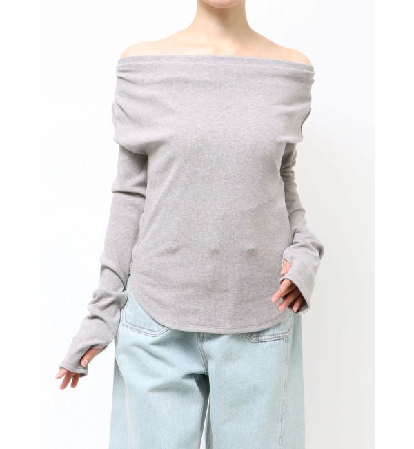 LAGUNAMOON「オフショルドレープ2WAYトップス」|Tシャツ・カットソー|