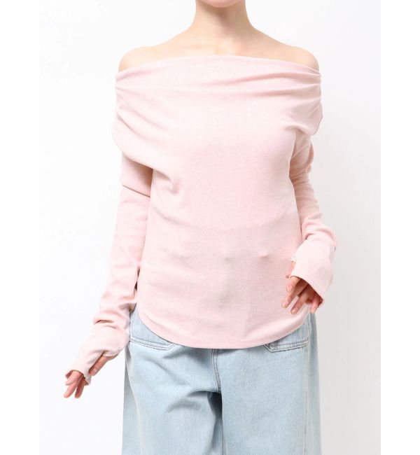 LAGUNAMOON「オフショルドレープ2WAYトップス」|Tシャツ・カットソー|