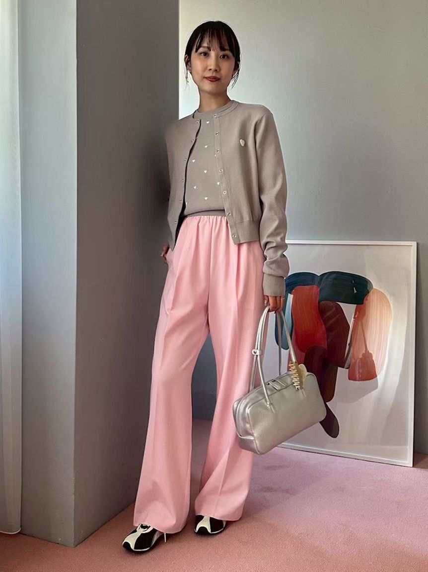 emmi atelier「【HEART】 eco ハーフスリーブハートジャガードニット【アンサンブル可能】」|ニット・セーター|