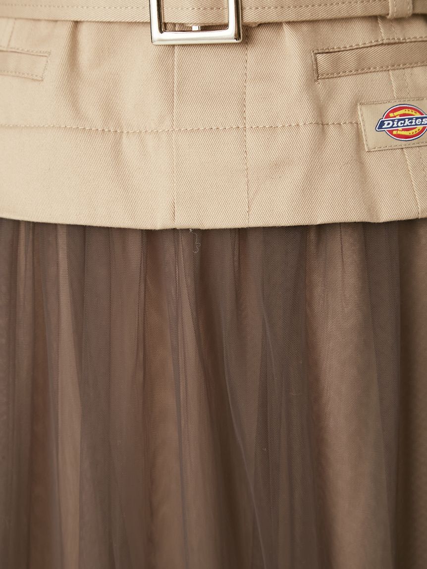 FRAY I.D「【FRAY I.D｜Dickies】チュールコンビジャンパードレス」|ドレス|