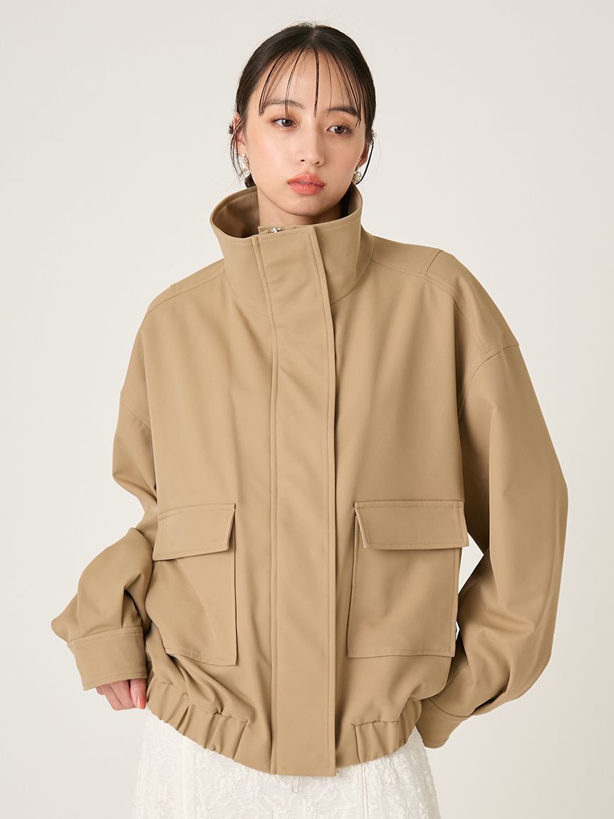 FRAY I.D「スタンドカラーオーバーサイズブルゾン」|ブルゾン・スタジャン|