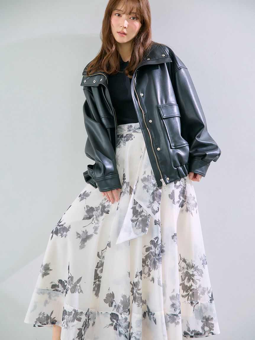 FRAY I.D「スタンドカラーオーバーサイズブルゾン」|ブルゾン・スタジャン|