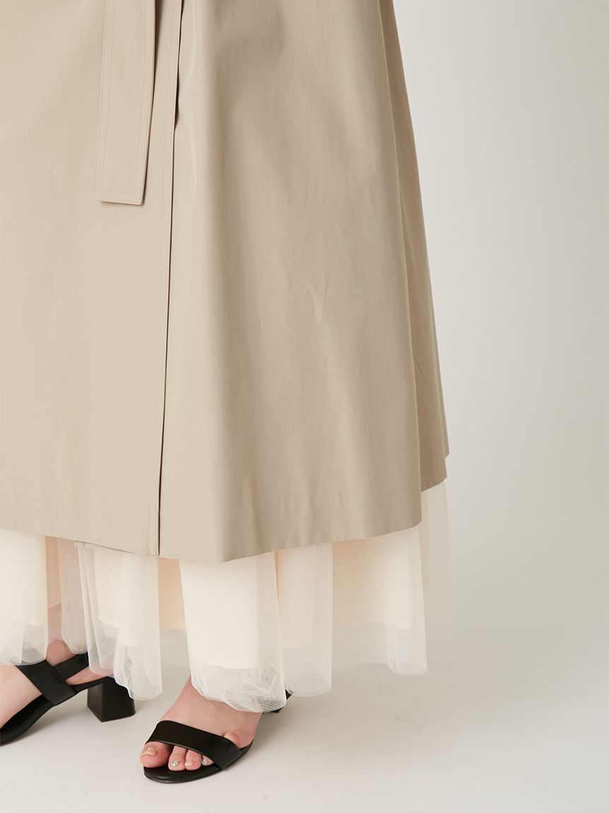 FRAY I.D「シャンブレーツイルロングトレンチコート／撥水」|トレンチコート|