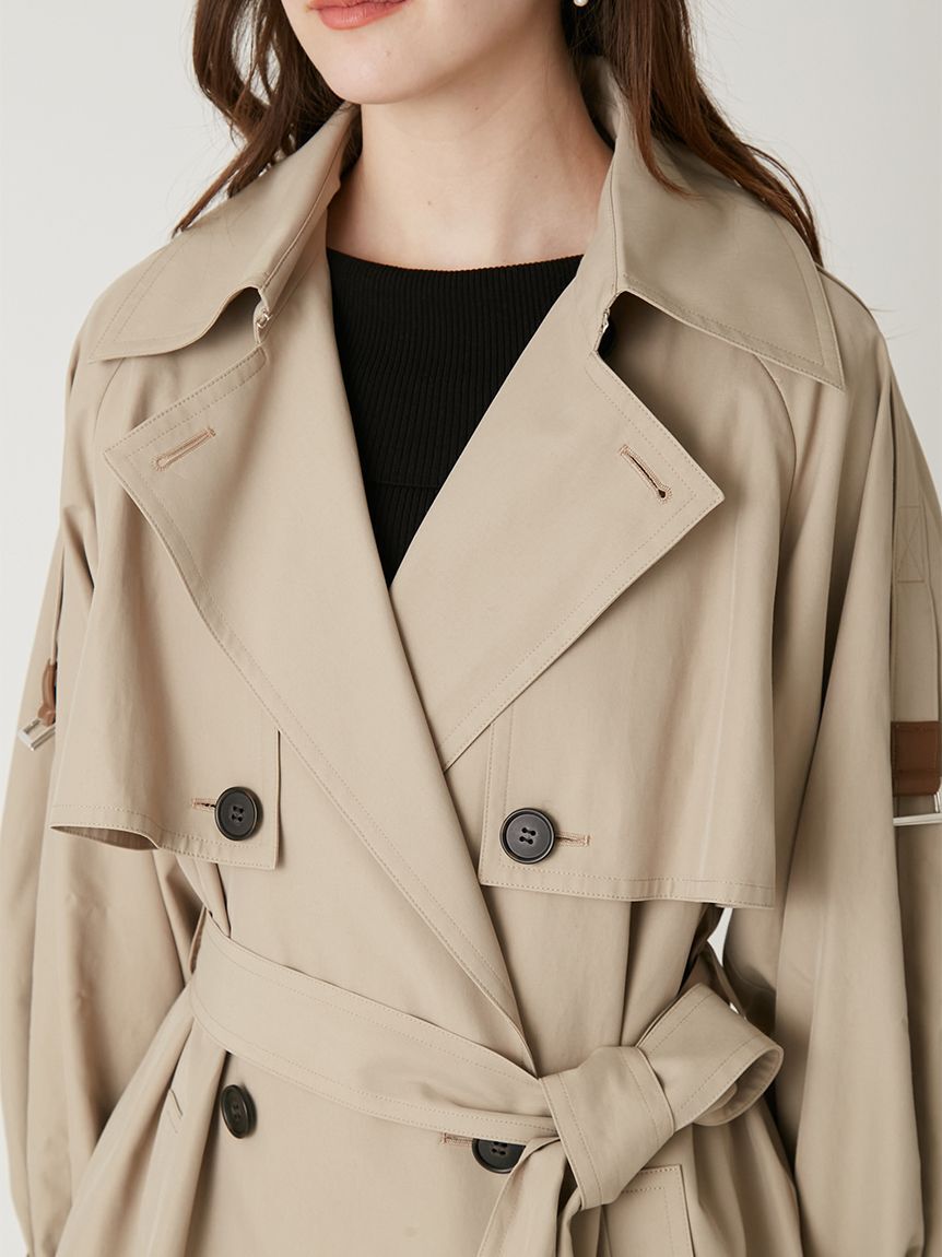 FRAY I.D「シャンブレーツイルロングトレンチコート／撥水」|トレンチコート|