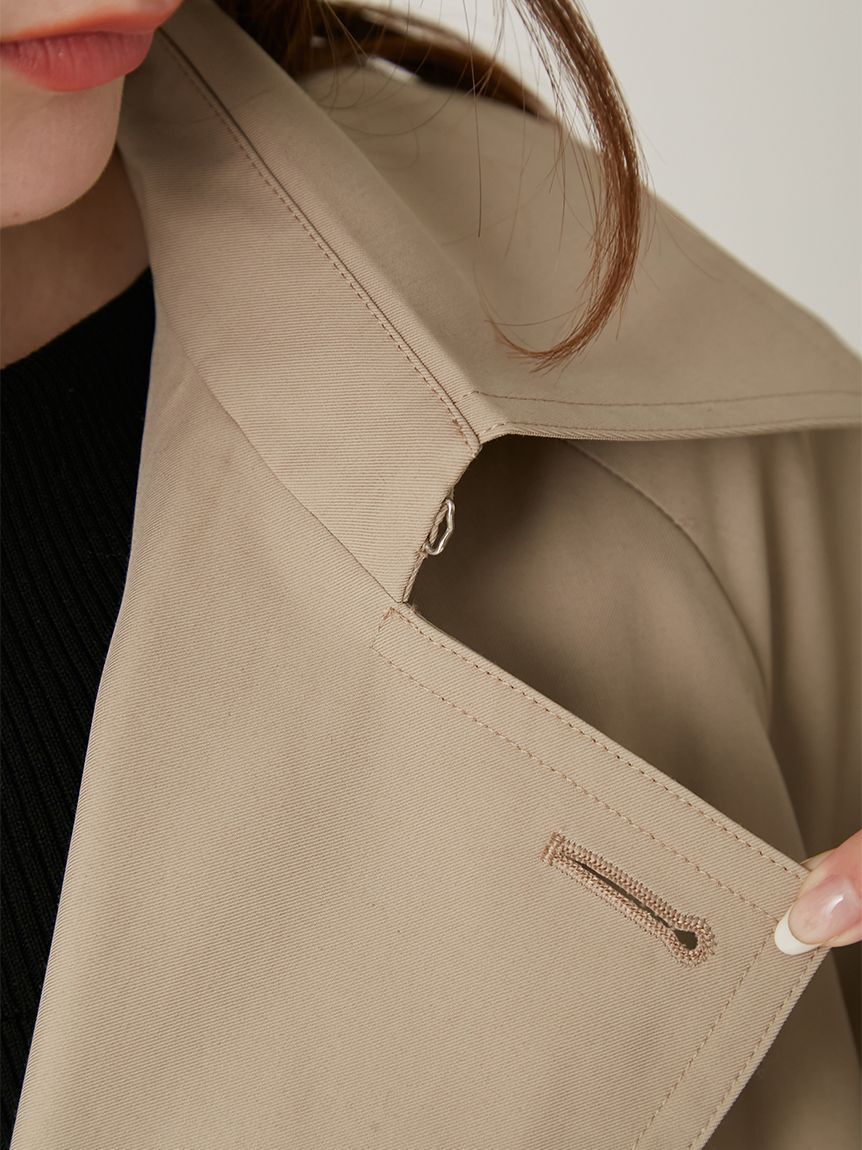 FRAY I.D「シャンブレーツイルロングトレンチコート／撥水」|トレンチコート|