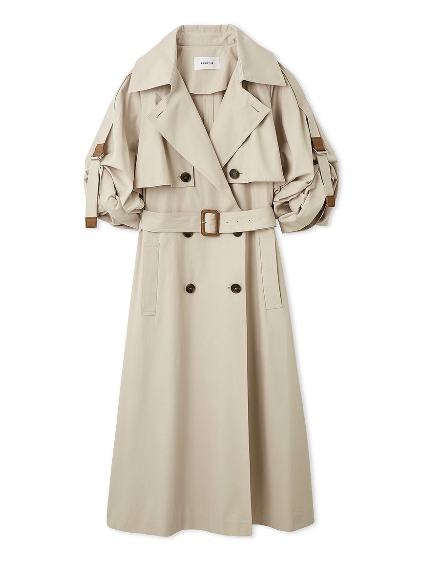 FRAY I.D「シャンブレーツイルロングトレンチコート／撥水」|トレンチコート|