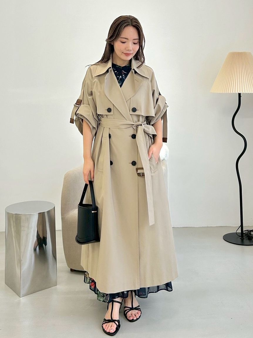 FRAY I.D「シャンブレーツイルロングトレンチコート／撥水」|トレンチコート|