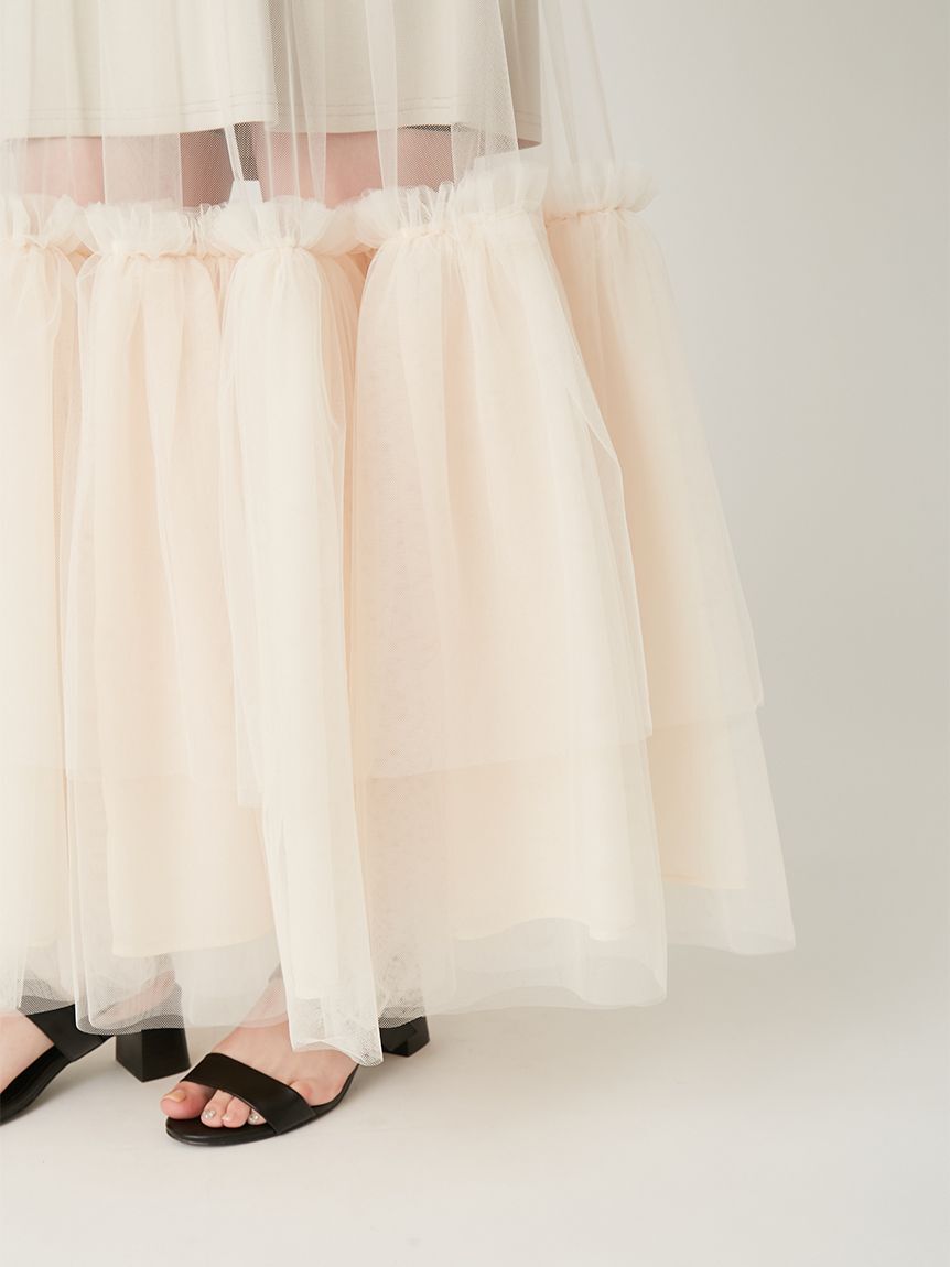 FRAY I.D「ボリュームギャザーチュールスカート」|スカート|