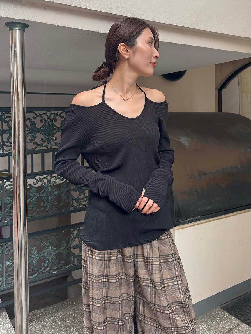 styling/「【S/S(エスバイエス)】ホルターネックトップス＜ウォッシャブル・接触冷感＞」|プルオーバー|