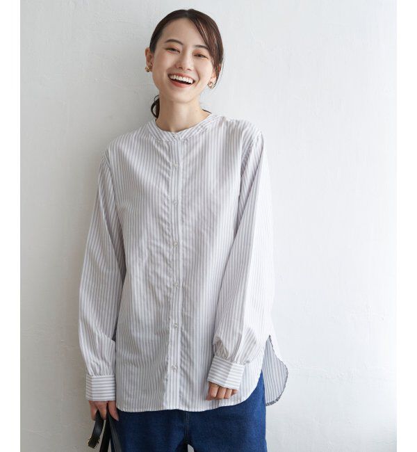 ikka「前後2WAYバンドカラーシャツ」|シャツ・ブラウス|